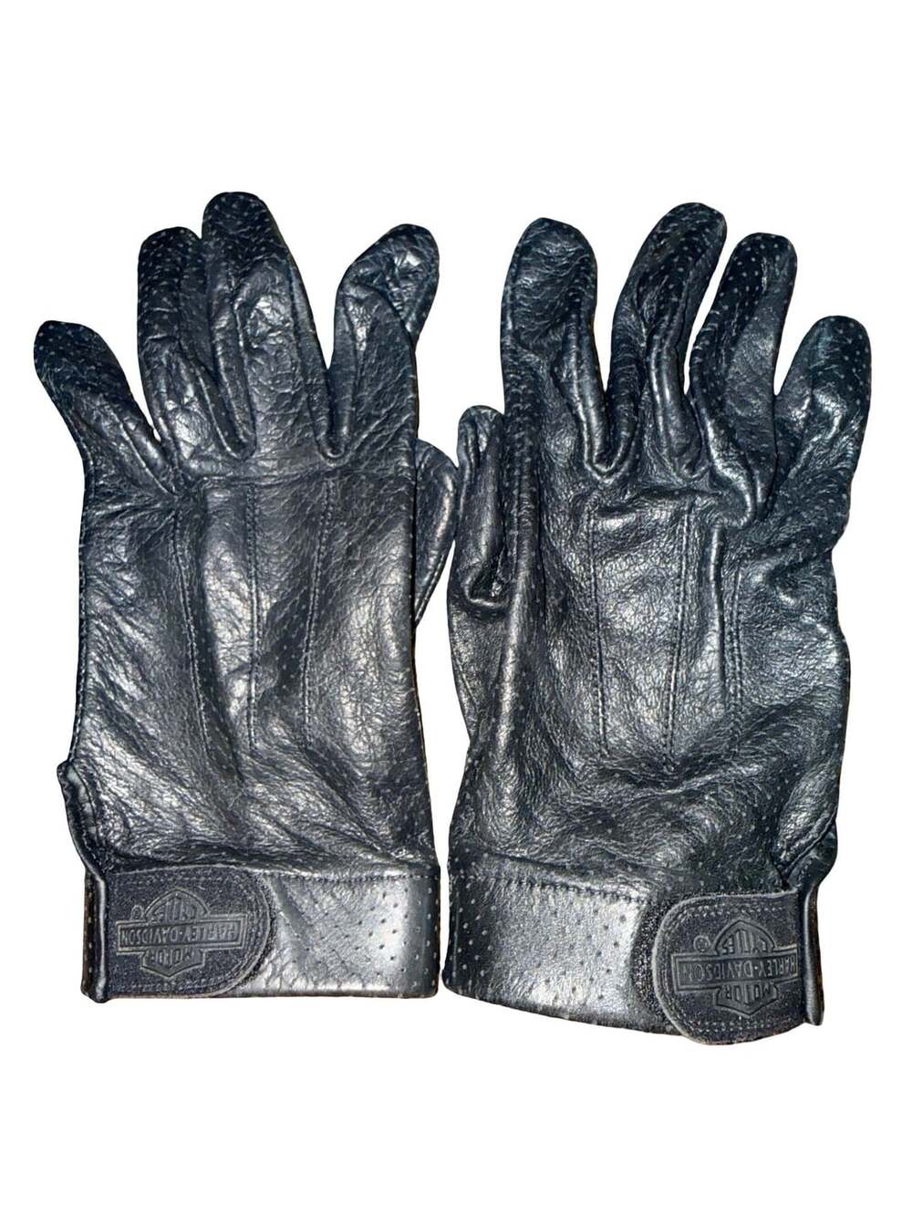 Harley-Davidson Leather Gloves Size L Black Cowhide